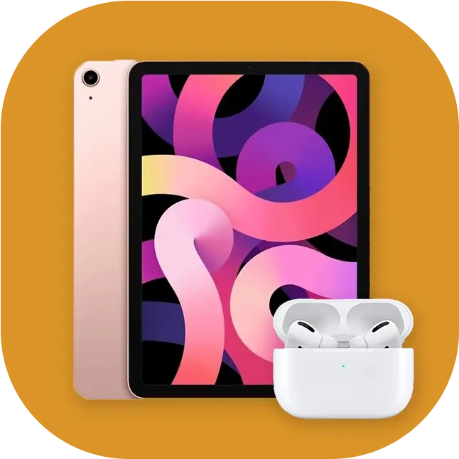 Ipad and airpods image